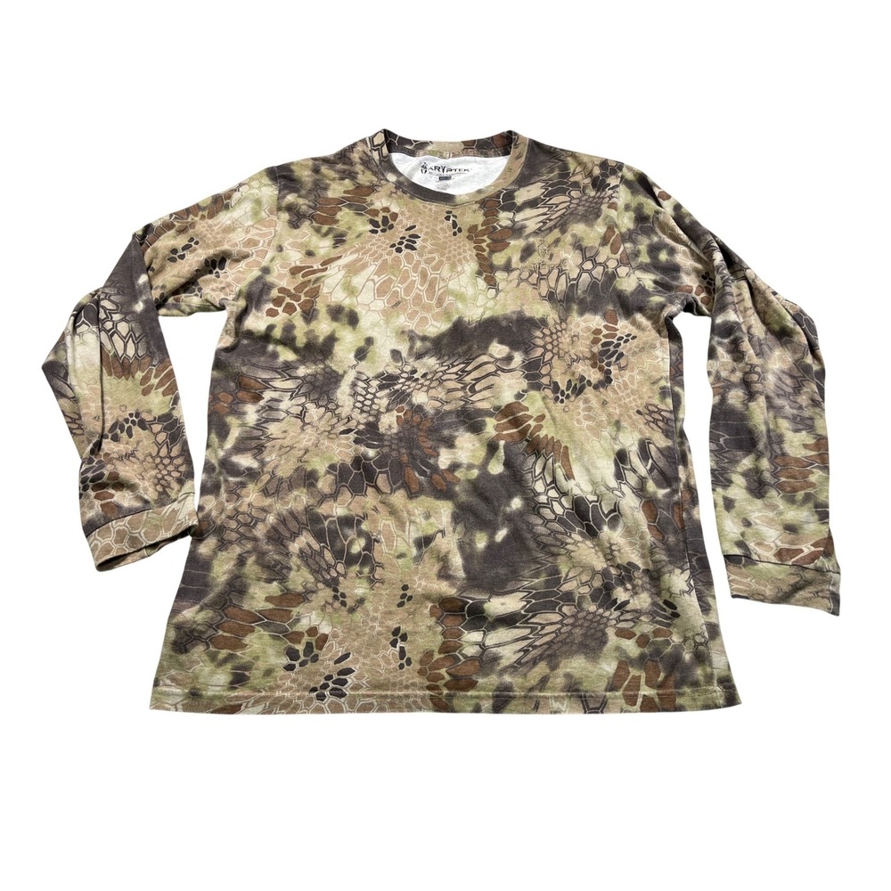 Kryptek Camo Long Sleeve Shirt Mens Large Highlander Hunting Tactical Tee